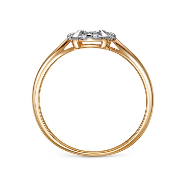 Кольцо с 9 бриллиантами 0.135 карат из красного золота 143283