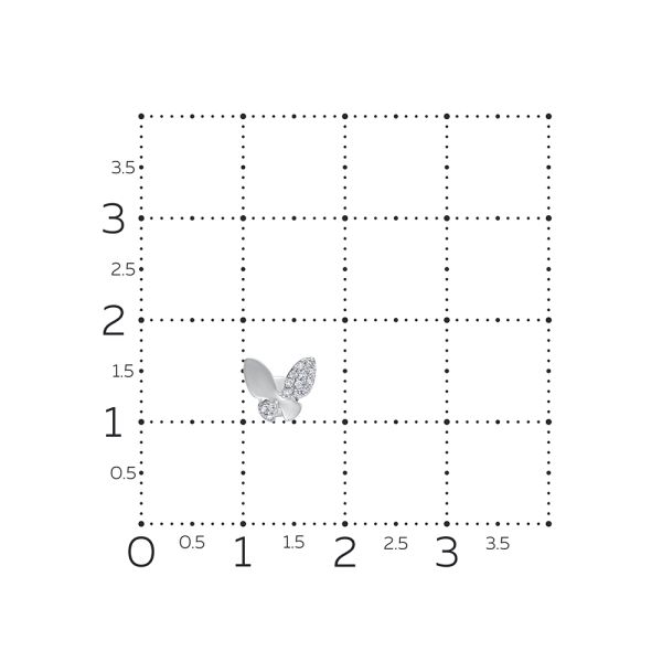 Пирсинг с 14 бриллиантами 0.042 карат из белого золота 131595