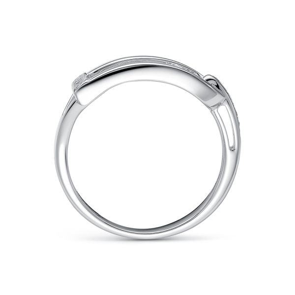 Кольцо с 19 бриллиантами из белого золота 141687