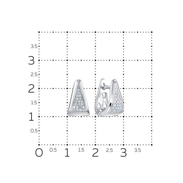 Серьги с 40 бриллиантами 0.2 карат из белого золота 112869