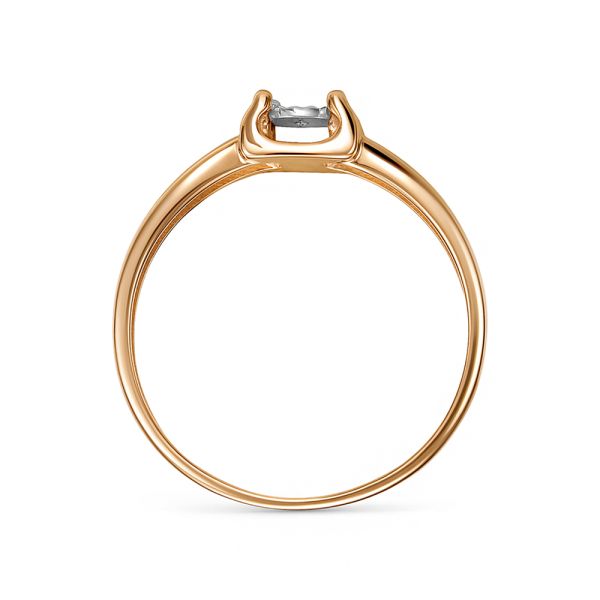 Кольцо с бриллиантом 0.015 карат из красного золота 144441