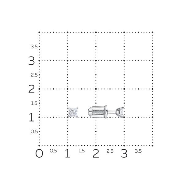 Серьги-пусеты с бриллиантами 0.31 карат из белого золота 122891