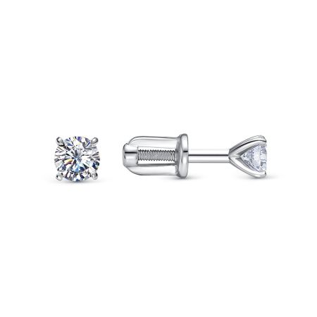 Серьги-пусеты с бриллиантами 0.56 карат из белого золота 137902