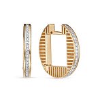 Серьги с 40 бриллиантами 0.2 карат из красного золота 140785