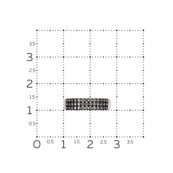 Кольцо с 39 коньячными бриллиантами из белого золота 143251