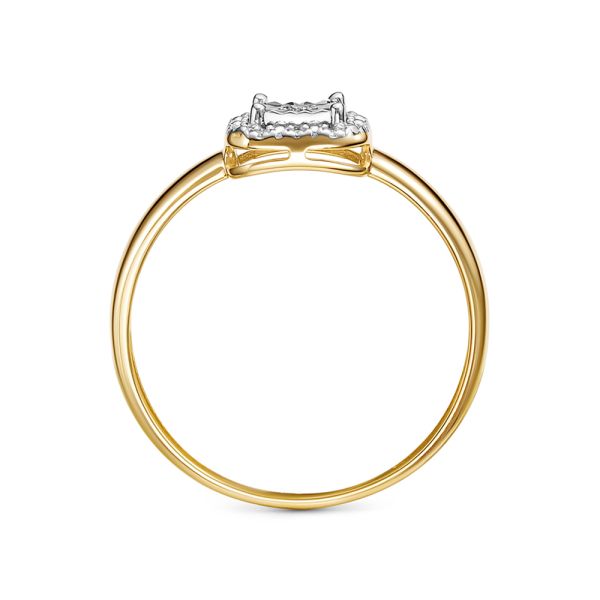 Кольцо с 13 бриллиантами из лимонного золота 144185