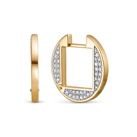 Серьги с 80 бриллиантами из красного золота 140782