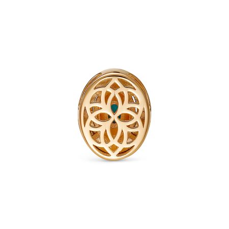 Подвеска с изумрудом и 16 бриллиантами из красного золота 137375