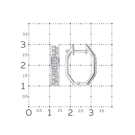 Серьги с 32 бриллиантами 0.16 карат из белого золота 135051