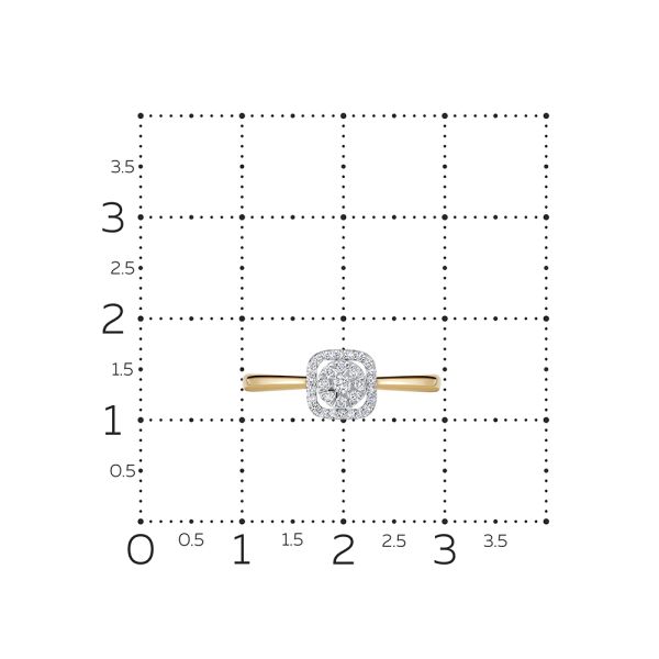 Кольцо с 31 бриллиантом из красного золота 126032