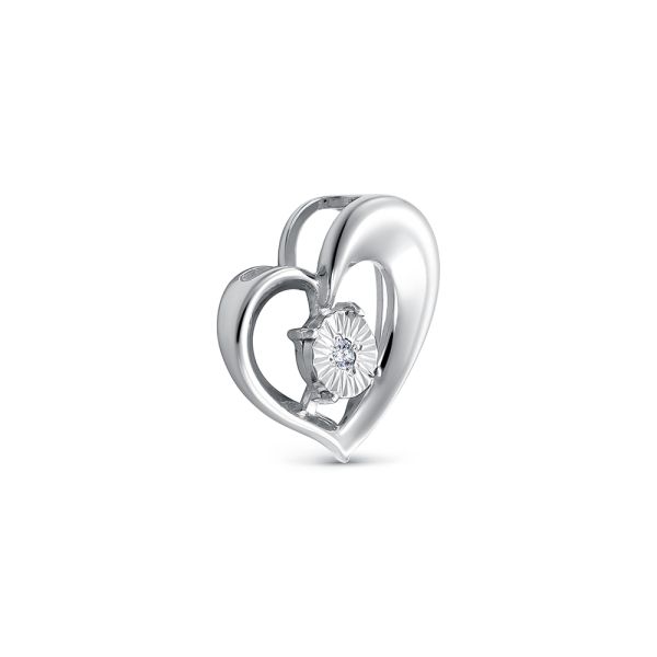 Подвеска с бриллиантом 0.007 карат из белого золота 143696
