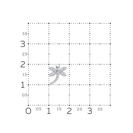 Пирсинг с 8 бриллиантами 0.04 карат из белого золота 125513