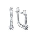 Серьги с 28 бриллиантами из белого золота 137881