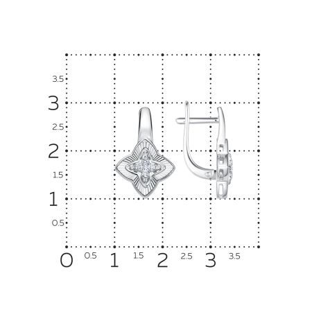 Серьги с 18 бриллиантами из белого золота 140771