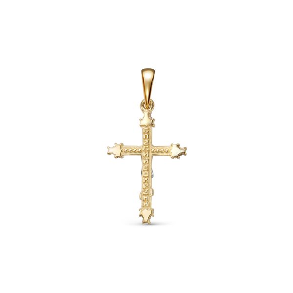 Православный крест с 12 бриллиантами 0.06 карат из комбинированного золота 86368
