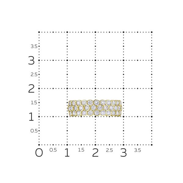 Кольцо с 34 бриллиантами 1.091 карат из лимонного золота 115201