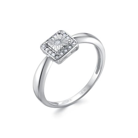 Кольцо с 17 бриллиантами из белого золота 143475