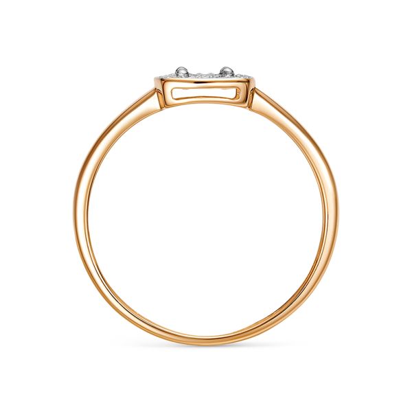 Кольцо с 19 бриллиантами из красного золота 143491