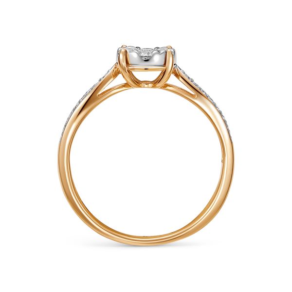 Кольцо с 37 бриллиантами из красного золота 141264 Кольцо с 37 бриллиантами из красного золота 141264