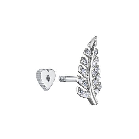 Пирсинг с 16 бриллиантами 0.08 карат из белого золота 141508