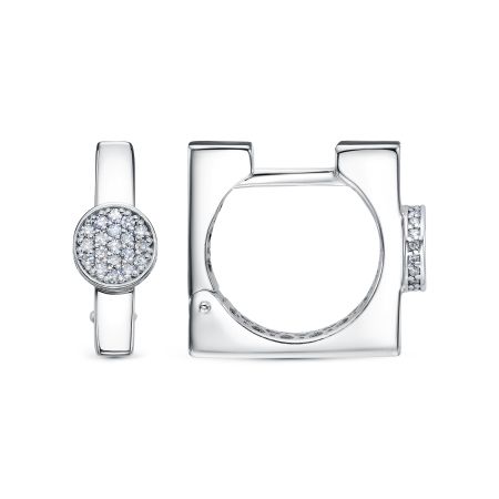 Серьги с 76 бриллиантами из белого золота 140789