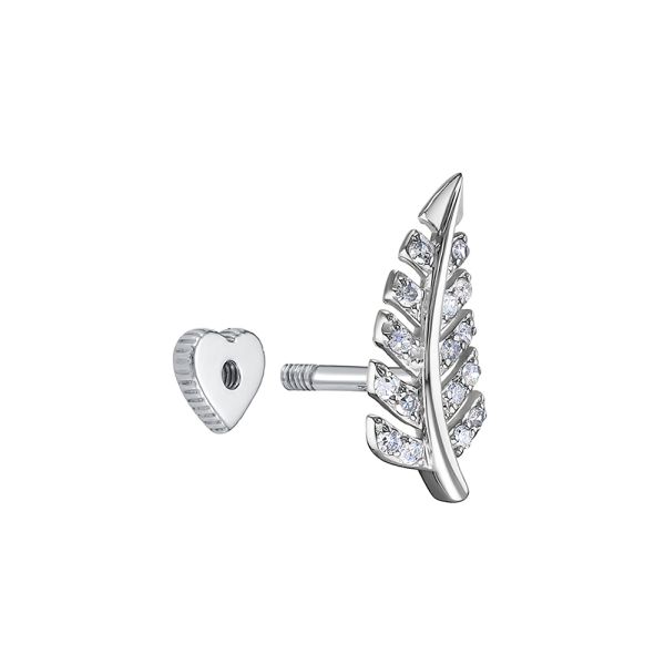 Пирсинг с 16 бриллиантами 0.08 карат из белого золота 141508