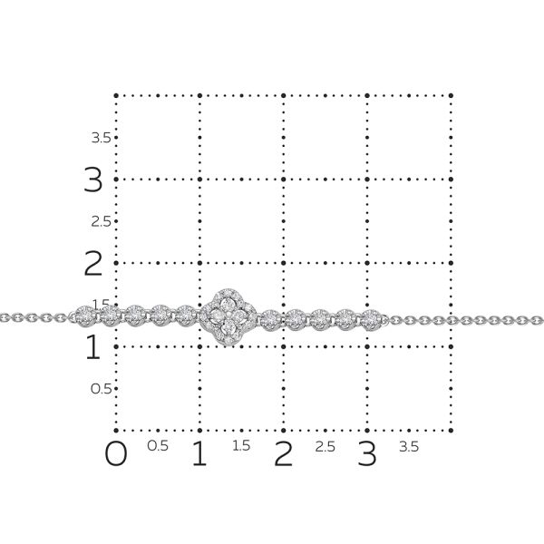 Браслет с 32 бриллиантами из белого золота 126509