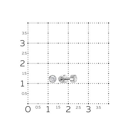 Серьги-пусеты с бриллиантами 0.33 карат из белого золота 72873