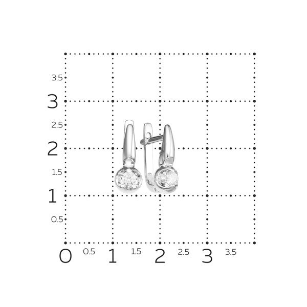 Серьги с бриллиантами 0.19 карат из белого золота 54090