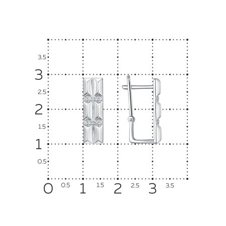 Серьги с 16 бриллиантами 0.08 карат из белого золота 138895 Серьги с 16 бриллиантами 0.08 карат из белого золота 138895