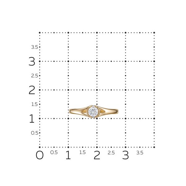 Кольцо с бриллиантом 0.215 карат из красного золота 114641