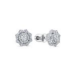 Серьги-пусеты с 34 бриллиантами из белого золота 137900