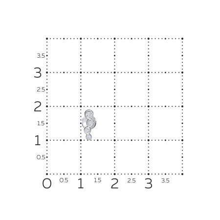 Пирсинг с 4 бриллиантами из белого золота 126421