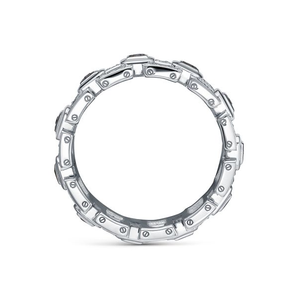 Кольцо с бриллиантами из белого золота 121690