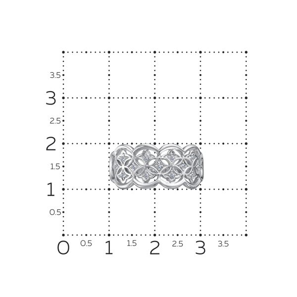 Кольцо с 13 бриллиантами 0.091 карат из белого золота 141975