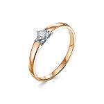 Помолвочное кольцо с бриллиантом 0.095 карат из красного золота 81679