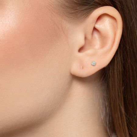 Пирсинг с 7 бриллиантами 0.035 карат из лимонного золота 141498 Пирсинг с 7 бриллиантами 0.035 карат из лимонного золота 141498