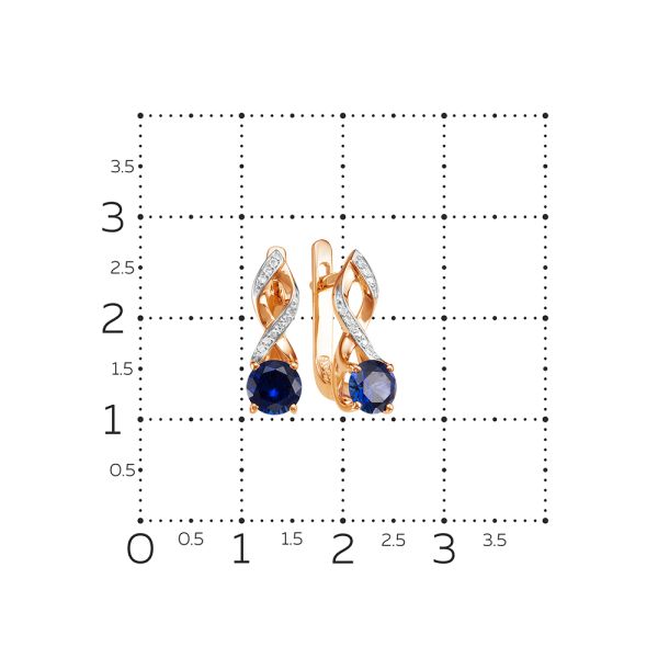 Серьги с x из красного золота 54039