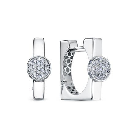 Серьги с 76 бриллиантами из белого золота 140789