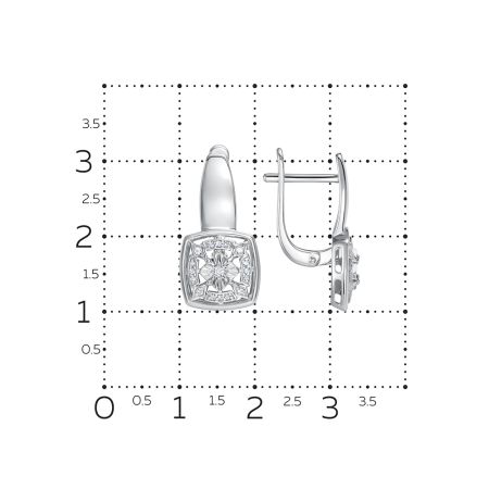 Серьги с 34 бриллиантами из белого золота 148260