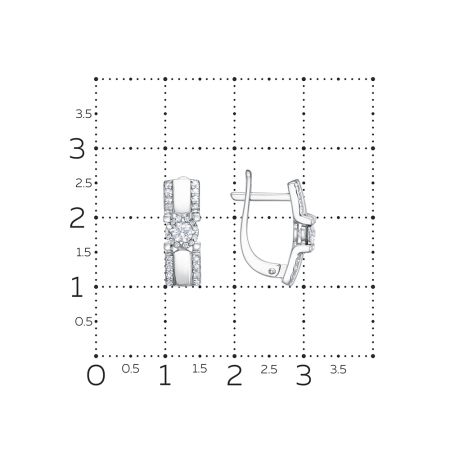Серьги с 58 бриллиантами из белого золота 129586