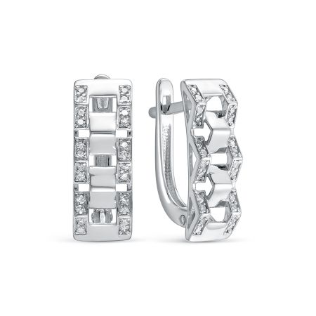 Серьги с 48 бриллиантами 0.24 карат из белого золота 140781
