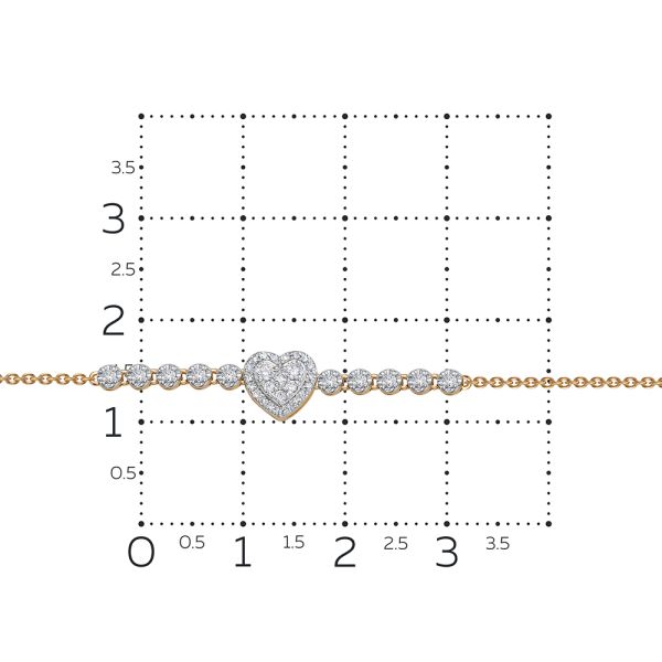 Браслет с 37 бриллиантами из красного золота 126512