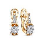 Серьги с 26 бриллиантами из красного золота 136372