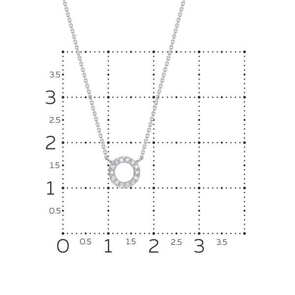 Колье с 14 бриллиантами 0.07 карат из белого золота 132690