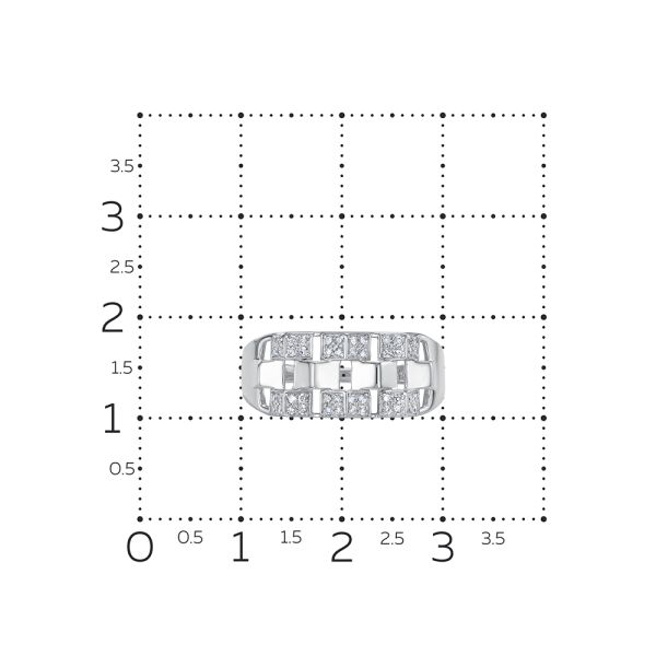 Кольцо с 48 бриллиантами 0.24 карат из белого золота 138769