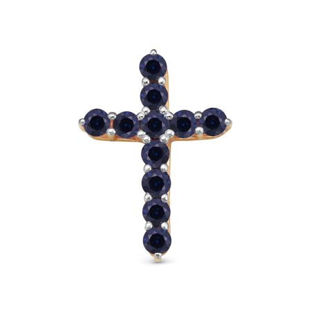 Декоративный крест с 11 сапфирами из красного золота 79455