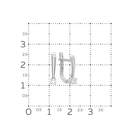 Серьги с бриллиантами 0.218 карат из белого золота 53888