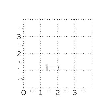 Пирсинг с 7 бриллиантами 0.035 карат из белого золота 131599