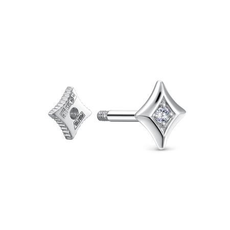 Пирсинг с бриллиантом 0.015 карат из белого золота 142938